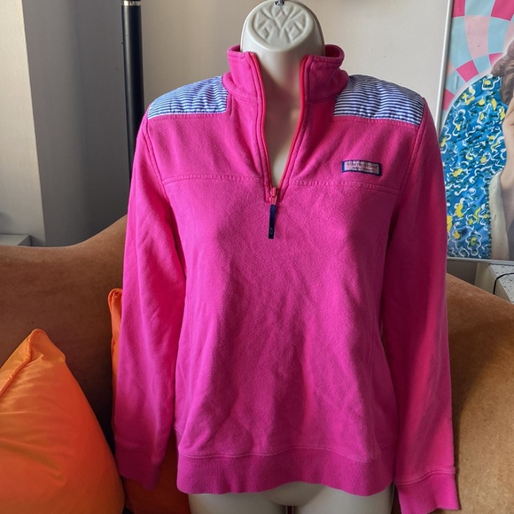 Vineyard Vines Hot pink 1/4 Zip Sweatshirt - Picture 8 of 8
